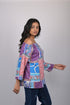 Stylish top for women party wear and birthday valentine day Multicolor Floral Print Off Shoulder Pattern (OTL-TPS1086)